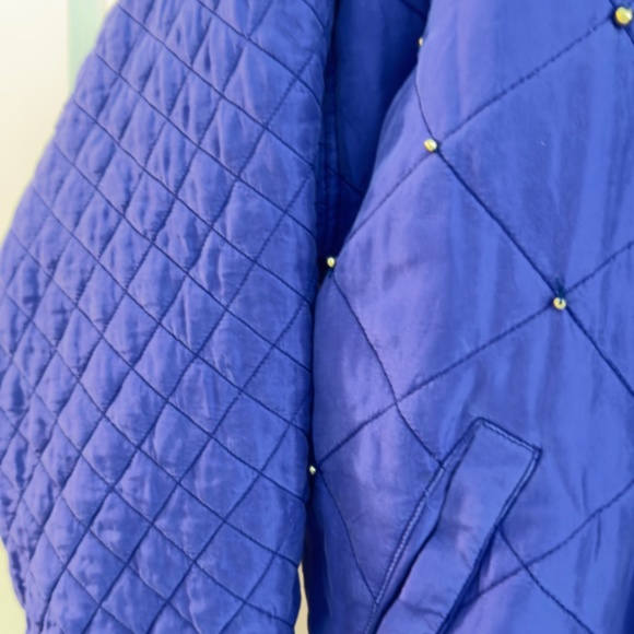 Vintage 1988 Silk Purple Bomber Jacket from Italy (Large) - Picture 6 of 15